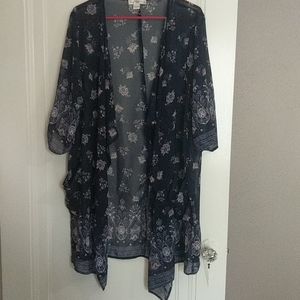 Navy blue kimono